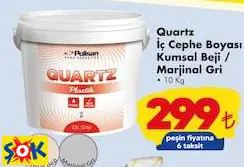 POLİSAN QUARTZ İÇ CEPHE BOYASI KUMSAL BEJİ / MARJİNAL GRİ • 10 KG